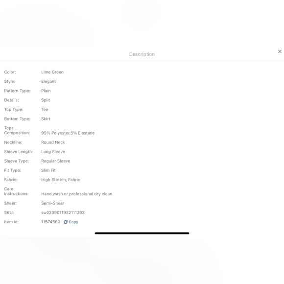 SHEIN Two Piece Skirt and Crop Top Set - Picture 3 of 3